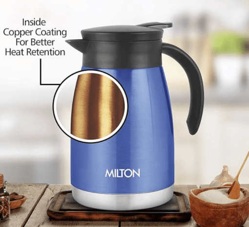Milton Bistro 800 Thermosteel Carafe, 770 ml, Blue - Image 3